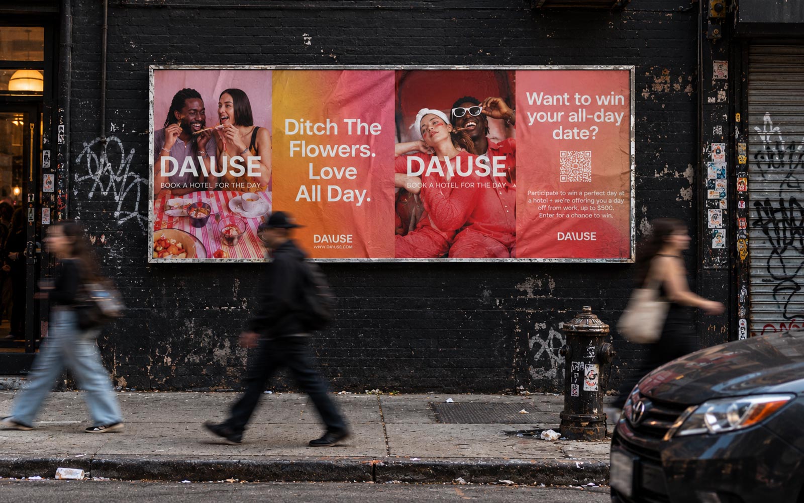 Wheatpasting NYC - street poster campaign for DayUse